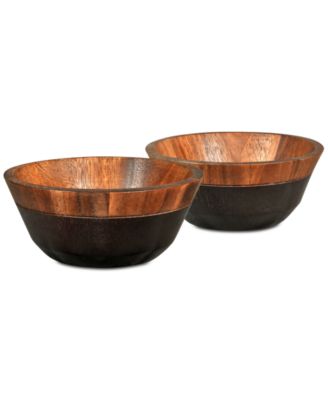 Noritake - Set of 2 Kona Wood Bowls