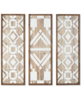 JLA Home - Mandal Wood Wall Decor, Set of 3