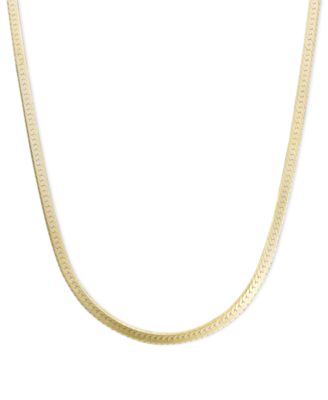 Macy's Brand - 14k Gold Necklace, 20" Flat Herringbone Chain