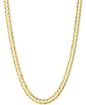 Italian Gold - Open Curb Link Chain Necklace in 14k Gold