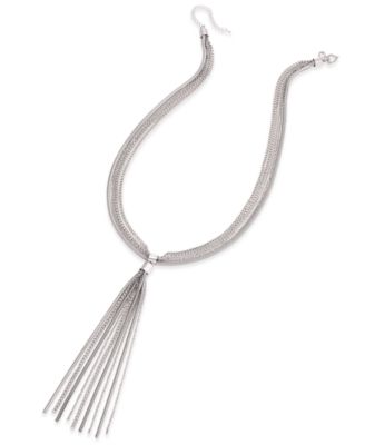 I.N.C. International Concepts - Multi-Chain Tassel Long Lariat Necklace, 28" + 3" extender