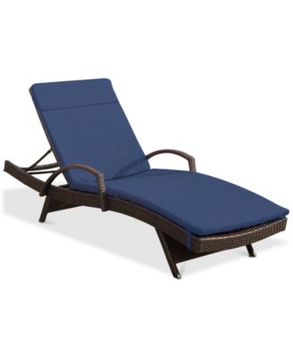 Noble House - St. Thomas Outdoor Chaise Lounge, Quick Ship