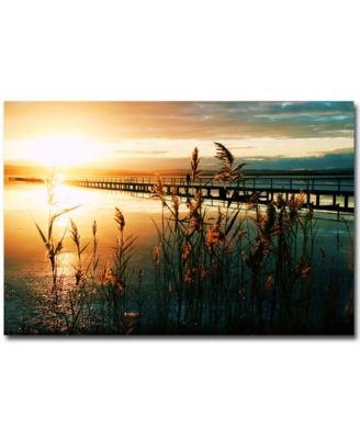 Trademark Global - Beata Czyzowska Young 'Wish You Were Here' 30" x 47" Canvas Wall Art