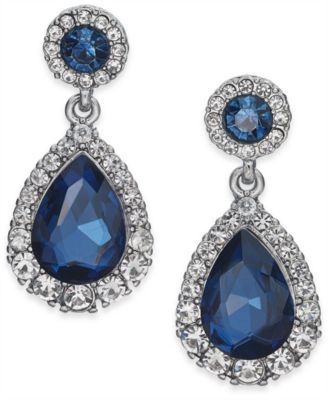 Charter Club - Pav&eacute; & Stone Drop Earrings