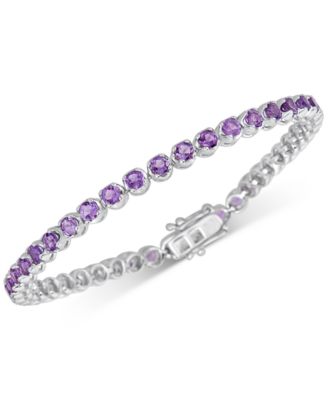 Macy's Brand - Amethyst Tennis Bracelet (4 ct. t.w.) in Sterling Silver (Also in Garnet, Blue Topaz & Multi Gemstone)