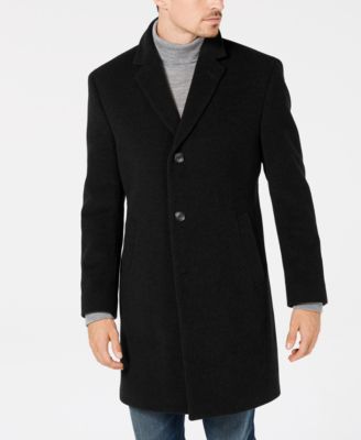 Nautica - Men's Classic/Regular Fit Wool/Cashmere Blend Solid Overcoat