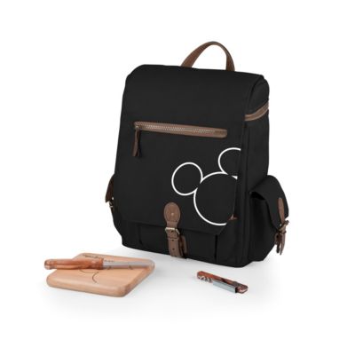 Picnic Time - Mickey Mouse Silhouette Moreno 3-Bottle Beverage  & Cheese Tote