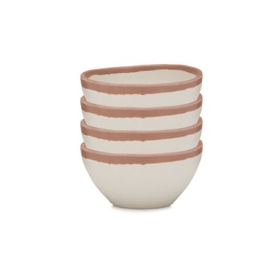 Q Squared - Potter Terracotta 4" Melaboo 4-Pc. Dip Bowl Set