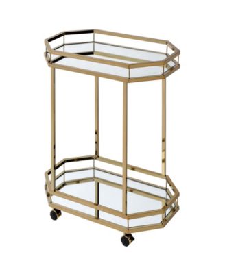 Acme Furniture - ACME Lacole Serving Cart, Champagne and Mirror