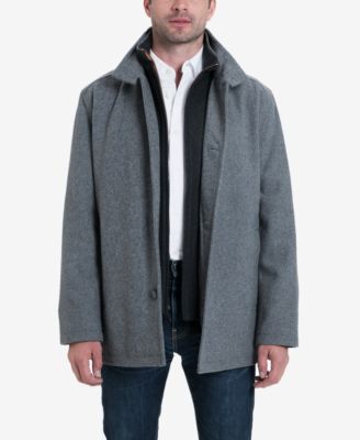 London Fog - Men's Wool-Blend Layered Car Coat