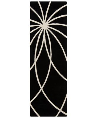 Surya - Forum FM-7072 Black 2'6" x 8' Runner Area Rug