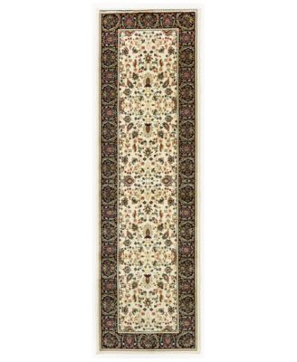Oriental Weavers - Kashan 108X Ivory/Black 2'3" x 7'6" Runner Area Rug