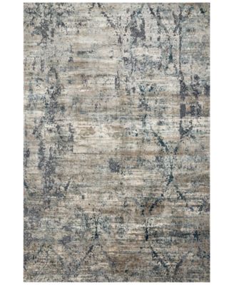 Spring Valley Home - Cascade CAS-01 Taupe/Blue 3'7" x 5'7" Area Rug