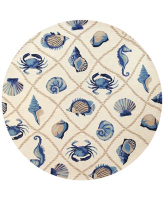 Kas - Harbor Seaside 7'6" Indoor/Outdoor Round Area Rug