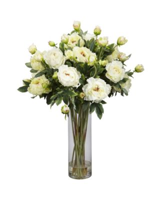 Nearly Natural - Giant Peony Silk Flower Arrangement