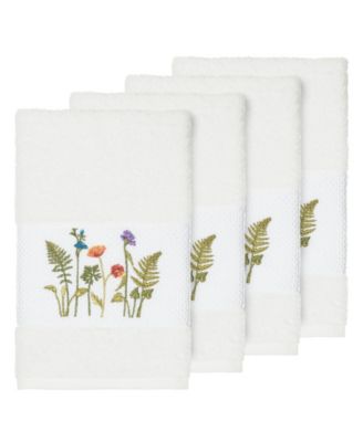 Linum Home - Turkish Cotton Serenity 4-Pc. Embellished Hand Towel Set