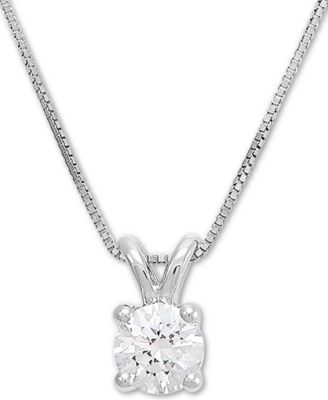 Grown With Love - Lab Grown Diamond Solitaire 18" Pendant Necklace (1/2 ct. t.w.) in 14k Gold