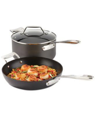 All-Clad - Nonstick 8.5" Fry Pan and 2.5-Qt. Covered Saucepan Set