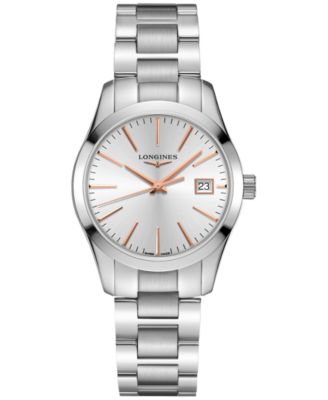 Longines - Women's Swiss Conquest Classic Stainless Steel Bracelet Watch 34mm