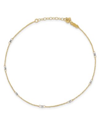 Macy's Brand - Ropa Anklet in 14k Yellow and White Gold