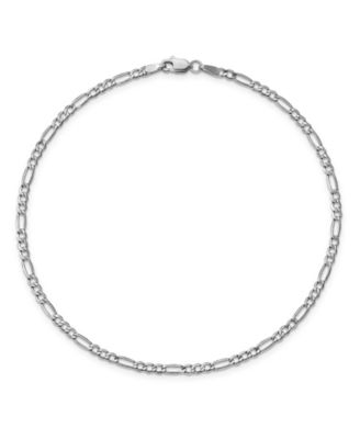 Macy's Brand - Figaro Chain Anklet in 14k White Gold