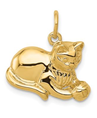 Macy's Brand - Cat Charm in 14k Yellow Gold