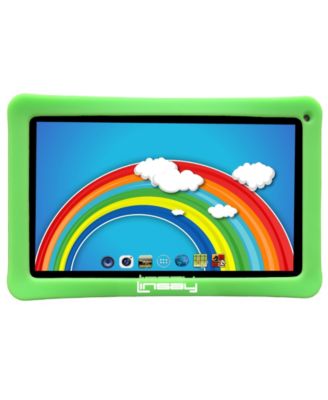 LINSAY - 10.1" New Kids Funny Tablet 32GB Android 10 with Green Defender Case 1024 x 600 HD