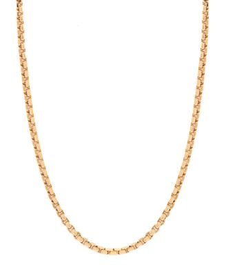 Macy's Brand - 14K Yellow Gold Diamond Cut 1.5 mm Round Box 22" Chain