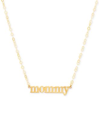 Macy's Brand - Mommy 18" Pendant Necklace in 10k Gold