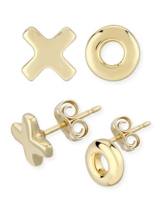 Macy's Brand - X & O Stud Earrings Set in 14k Yellow Gold (8mm)