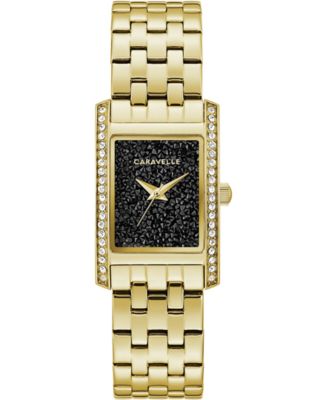 Caravelle - Women's Gold-Tone Stainless Steel Bracelet Watch 21x33mm