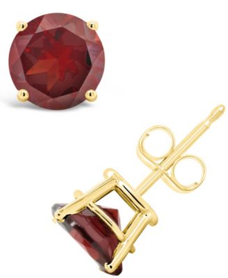 Macy's Brand - Round-Cut Gemstone Stud Earrings in 14K Yellow Gold