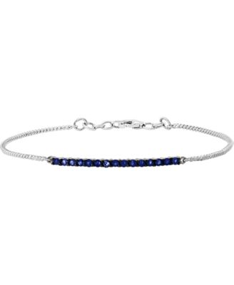 LALI Jewels - Sapphire (5/8 ct. t.w.) Tennis Bracelet in 14k White Gold (Also in Emerald & Ruby)