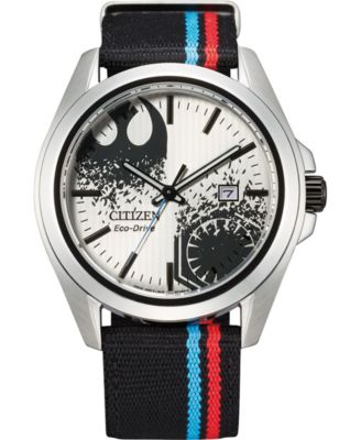 Citizen - Men's Star Wars Sequel Black Nylon Strap Watch 43mm