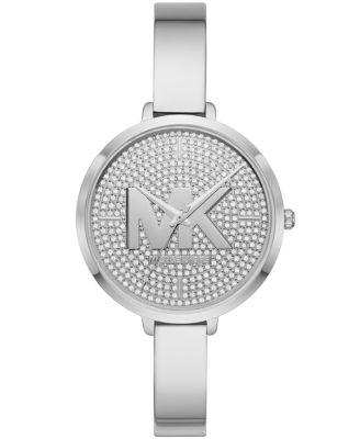 Michael Kors - Women's Charley Stainless Steel Half Bangle Bracelet Watch 38mm