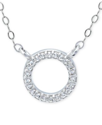Giani Bernini - Cubic Zirconia Mini-Circle 16" Pendant Necklace