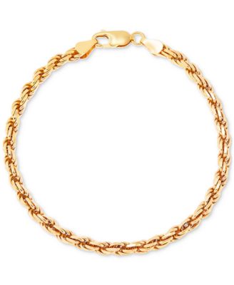 Macy's Brand - Rope Link Bracelet in 18k Gold-Plated Sterling Silver