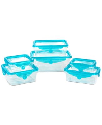 GraniteStone - Stretch & Fresh 12-Pc. Food Storage Container Set with Silicone Lids