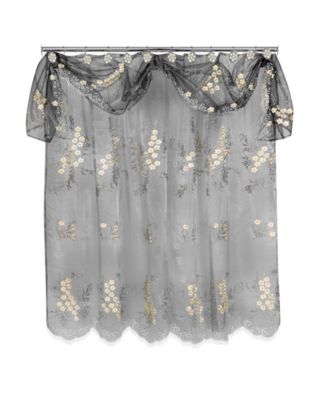Popular Bath - bloomfield sheer shower curtain with valance