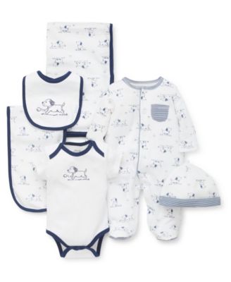 Little Me - Baby Boys 6-Pc. Cotton Puppy Toile Gift Set