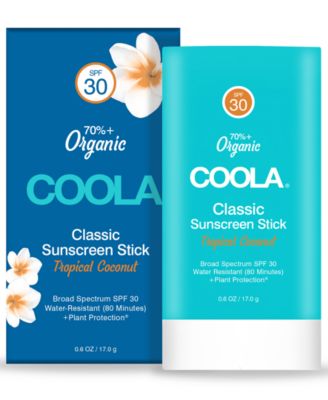 COOLA - Coola Classic Organic Sunscreen Stick SPF 30 - Tropical Coconut, 0.6-oz.