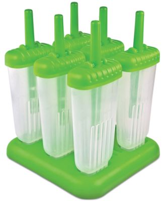 Tovolo - Groovy Ice Pop Molds, Drip-Guard Handle, 4 Ounce Ice Pops, Set of 6 Ice Pop Molds, Popsicle Makers with Reusable Sticks