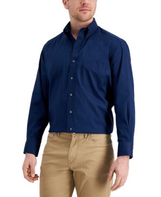 Club Room - Men's Classic/Regular Fit Performance Stretch Pinpoint Solid Dress Shirt