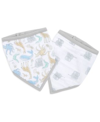 aden by aden + anais - Baby Boys & Girls 2-Pk. Cotton Muslin Bandana Bibs