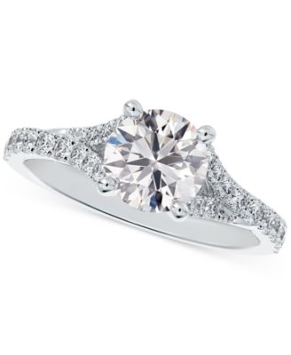 De Beers Forevermark - Diamond Split Shank Engagement Ring (5/8 ct. t.w.) in 14k White Gold
