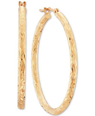Macy's Brand - Round Tube Hoop Earrings in 10k Gold