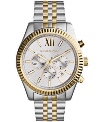 Michael Kors - Men's Chronograph Lexington Two-Tone Stainless Steel Watch 45mm MK8344