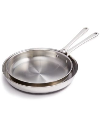 The Cellar - Stainless Steel 10" & 12" Open Fry Pan, Set of 2