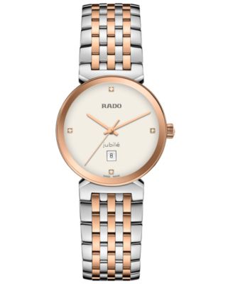 Rado - Women's Swiss Florence Diamond (1/6 ct. t.w.) Two-Tone Stainless Steel Bracelet Watch 30mm