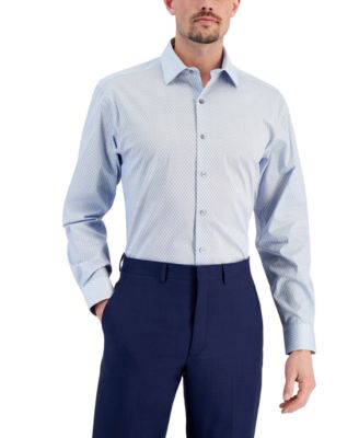 Alfani - Men's Honeycomb Print Dress Shirt